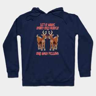 The Art of Making Red Shiny Noses - Christmas Reindeer print Hoodie
